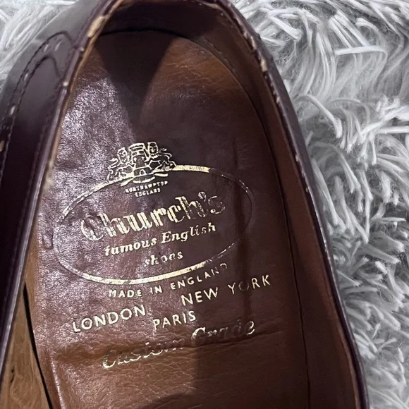 Church's Dark Brown Leather Oxfords with Buckle - Picture 4 of 8